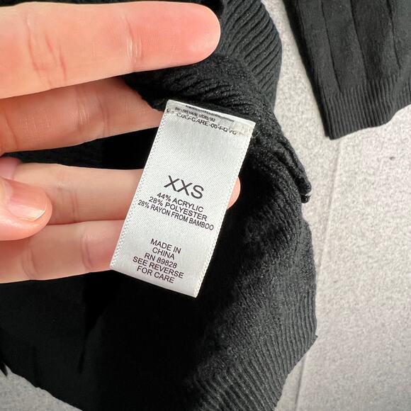 LOGO by Lori Goldstein Rayon Women Sweater Black Size XX-Small - Picture 7 of 7